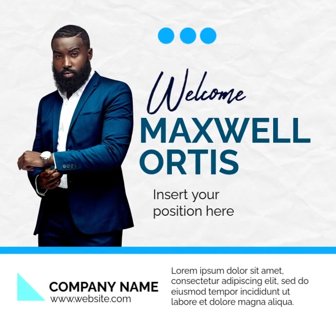 White Modern & Minimal Welcome To The Team Instagram Post template