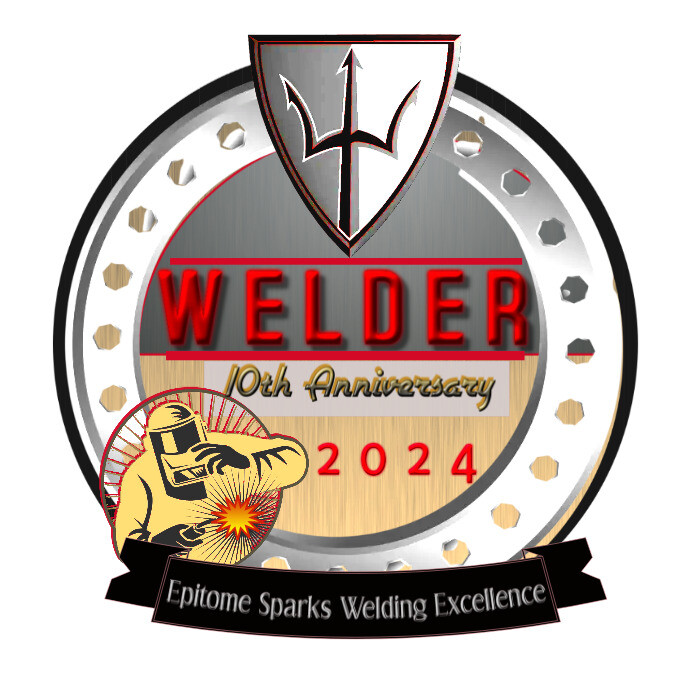 White Modern & Minimal Welder Maximum Anivers Logo template
