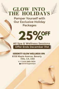 White Modern & Minimal Wellness Season Poster Plakat template