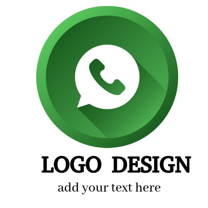 White Modern & Minimal Whatsapp Logo Design Logo Template | PosterMyWall