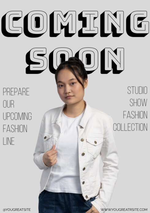 White Modern & Minimal White Fashion Show A A3 template