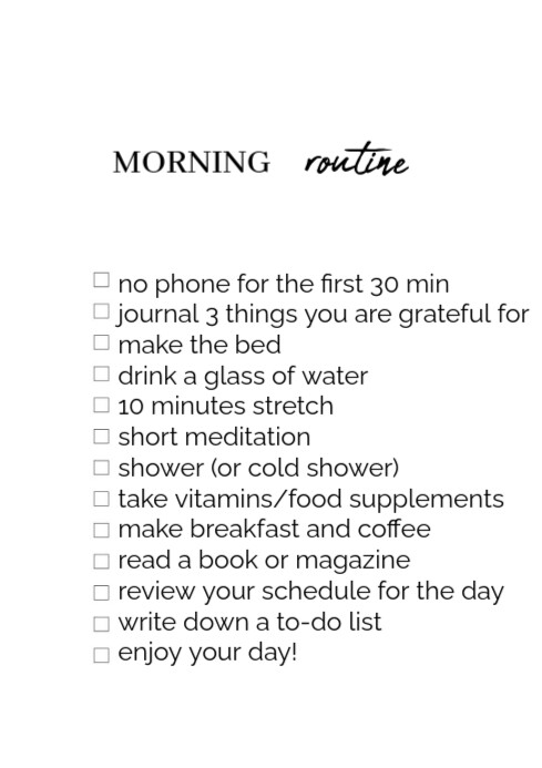Minimal Home Routine Checklist Copy of White Modern & Minimal White Simple Minimalist Morning Routine ...