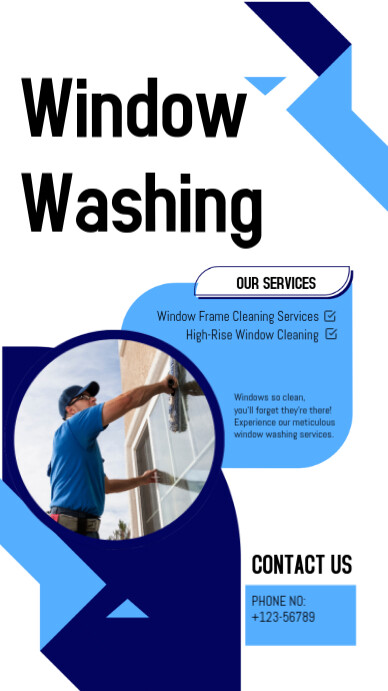 White Modern & Minimal Window Cleaning  Instagram Story template