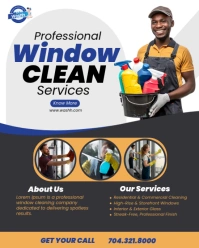White Modern & Minimal Window Cleaning  Instagram Portrait template
