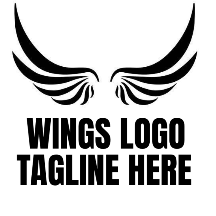 White Wings Logo Logos Template | PosterMyWall