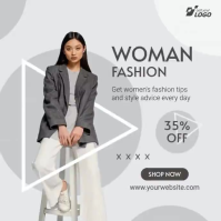 White Modern & Minimal Women's Fashion Instagram Post Video Instagram-opslag template