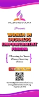 White Modern & Minimal Women Ladies In Busine Roll Up Banner 2' × 5' template