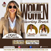 Biały Women's Empowerment Networking Brunch Publicación de Instagram Template