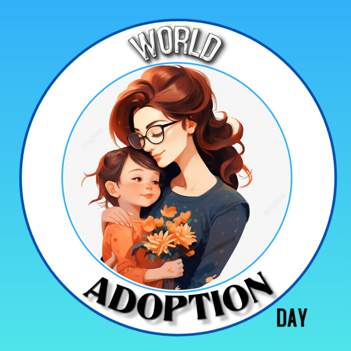 White Modern & Minimal World Adoption Day Instagram Post Template ...