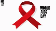 White Modern & Minimal World Aids Day Awareness December 1st Digital Display (16:9) template