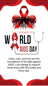 White Modern & Minimal World Aids Day Instagram Story template