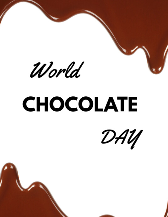 Copy of White Modern & Minimal World Chocolate Day Flyer (us Letter ...