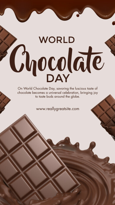 Copy of White Modern & Minimal World Chocolate Day In | PosterMyWall