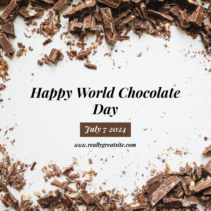 Copy of White Modern & Minimal World Chocolate Day In | PosterMyWall
