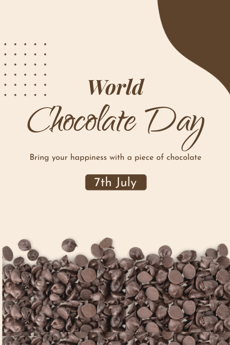 Plantilla de White Modern & Minimal World Chocolate Day Po | PosterMyWall