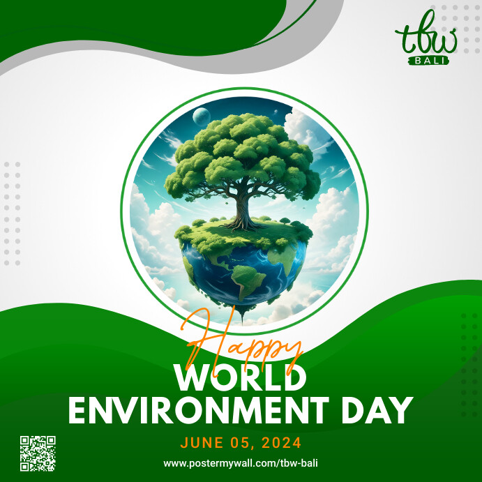 White Modern & Minimal World Environment Day Instagram Post template