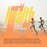 White Modern & Minimal World Health Day Instagram Post template