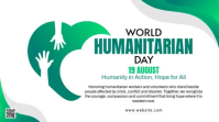 White World Humanitarian Day Digitalt display Template