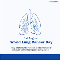 White Modern & Minimal World Lung Cancer Day – Awareness & Support Poster Template Instagram Post
