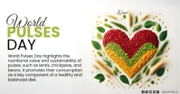 White Modern & Minimal World Pulses Day Facebook Shared Image template