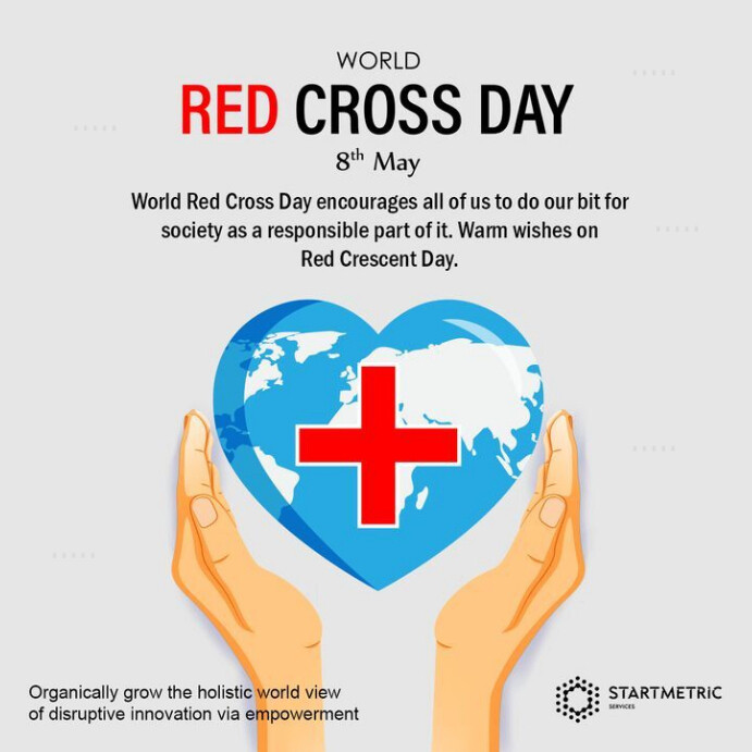 White Modern & Minimal World Red Cross Day Instagram Post template