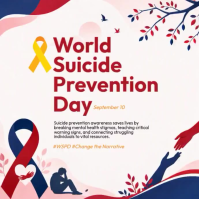 White World Suicide Prevention Day Publicação no Instagram Template