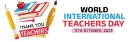 White Modern & Minimal World Teachers Day  Twitch Panel template