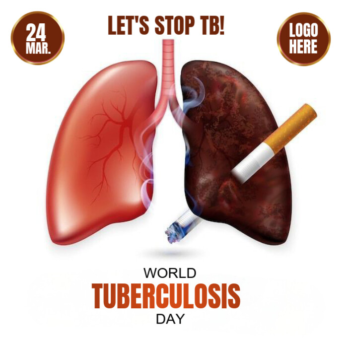White Modern & Minimal World Tuberculosis Day  Instagram Post template