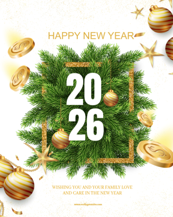 Plantilla de White Modern & Minimal Year 2026 Design Instagram Portrait ...