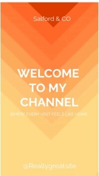 White Modern & Minimal Yellow And Orange Welcome To My Channel Intro Screen Template  Digital Displa Affichage numérique (9:16)