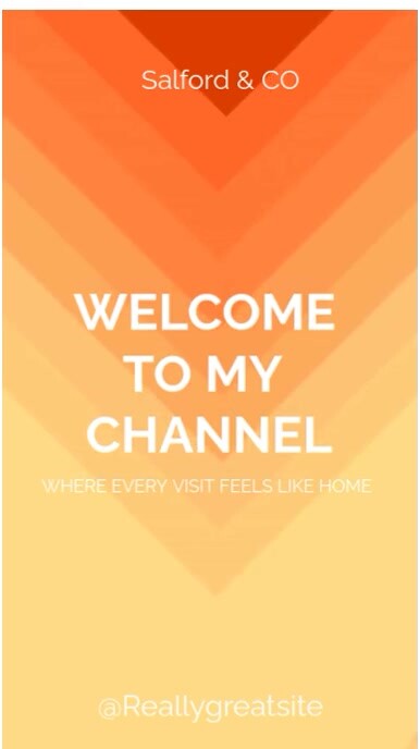 White Modern & Minimal Yellow And Orange Welcome To My Channel Intro Screen Template  Digital Displa Digitale Vertoning (9:16)