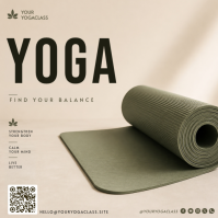 White Yoga Class Promotion Iphosti le-Instagram Template
