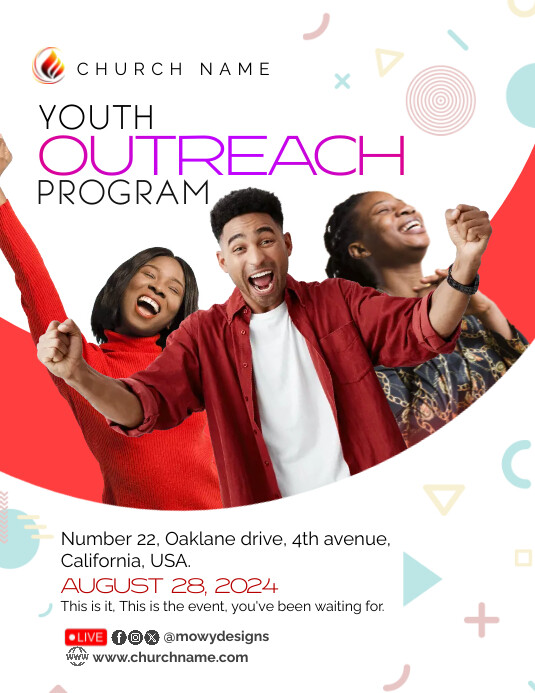 White Modern & Minimal Youth Outreach Program Template | PosterMyWall