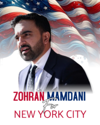 White Modern & Minimal Zohran Mamdani For Meyor Campaign Poster Tempate  Instagram Portrait template