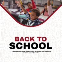 White Modern & Minimal Back To School Post For Social Media Instagram Post template