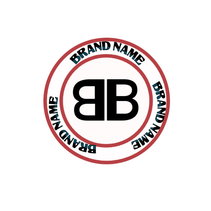 White Modern & Minimal Bb Circular Monogram Logo Logo template