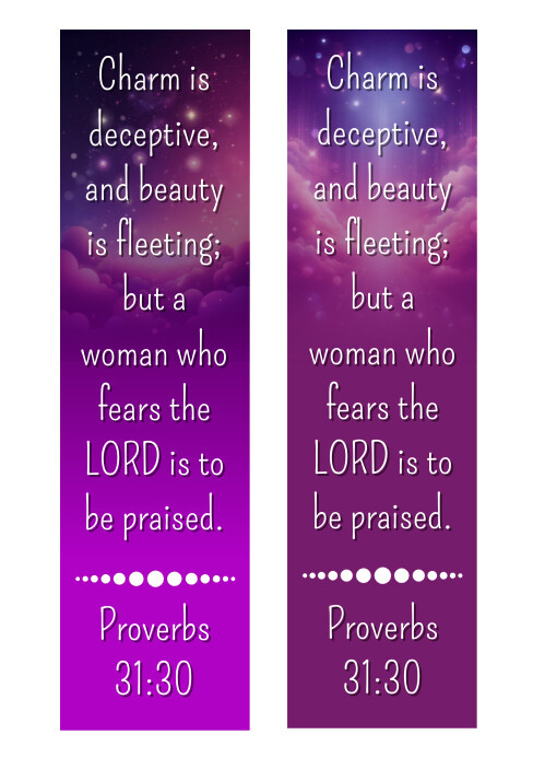 White Modern & Minimal Bible Verse Book Mark A5 template