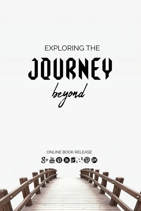 White Modern & Minimal Book Launch  Poster template