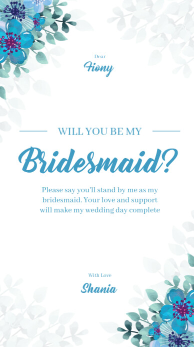 White Modern & Minimal Bridesmaid Instagram Story template