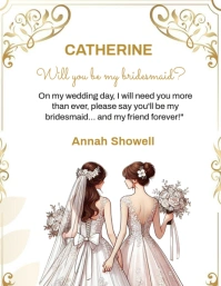 White Modern & Minimal Bridesmaid Invitation Template Design Flyer (us Letter)