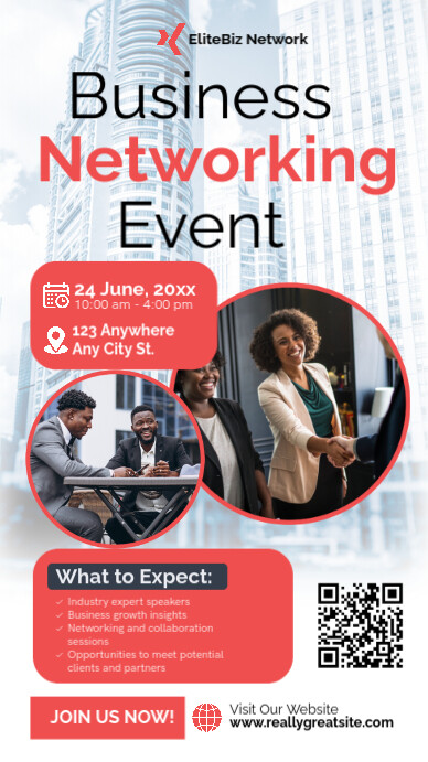 White Modern & Minimal Business Networking Event Instagram Story template
