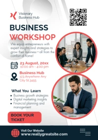 White Modern & Minimal Business Workshop A1 template