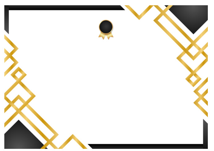 White Modern & Minimal Certificate Design Tem A4 template