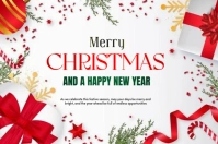 White Modern & Minimal Christmas Label Rótulo template