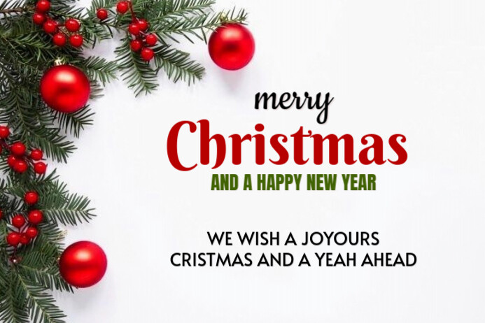 White Modern & Minimal Christmas Label template