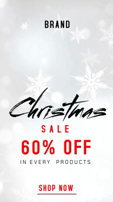 White Modern & Minimal Christmas Sale Offer  Instagram Story template