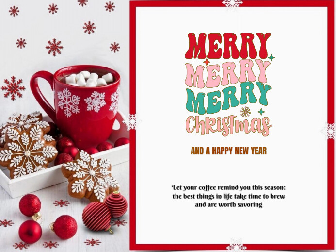 White Modern & Minimal Christmas Yard Sign Znak podwórkowy template