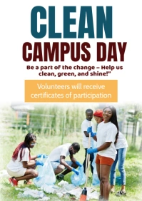 White Modern & Minimal Clean Campus Day A2 template