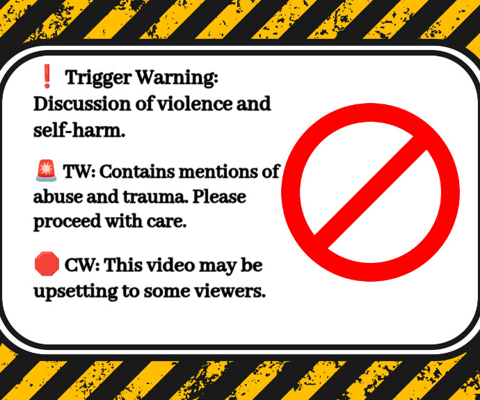 White Modern & Minimal Content Warning  Medium Rectangle Средний прямоугольник template