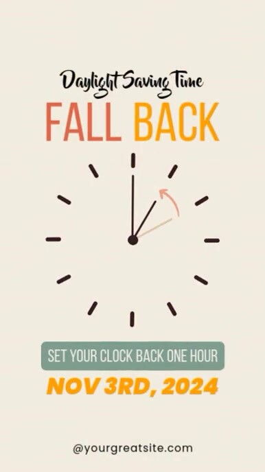 White Modern & Minimal Daylight Saving Time Reel Instagram template